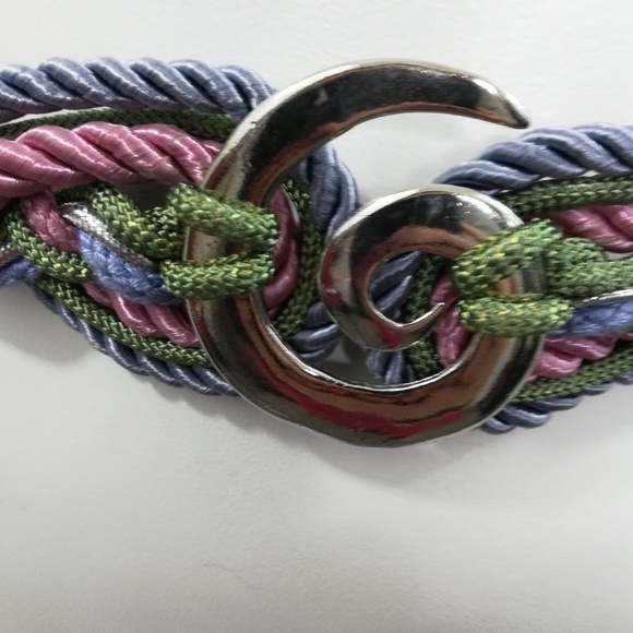 Vintage Braided Stretch Belt Size M 27" - Picture 4 of 8